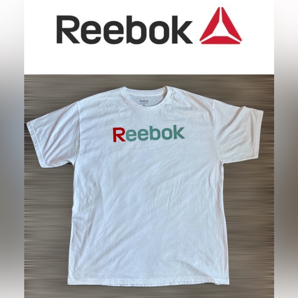 🆕 Reebok Men’s White Tee. Comfortable and Stylish. Size: XL